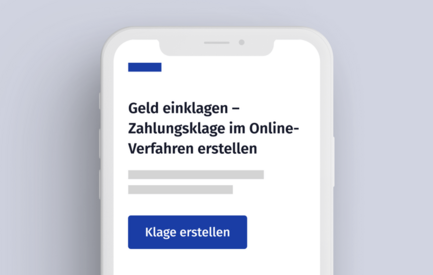 Zahlungsklage im Online-Verfahren erstellen
